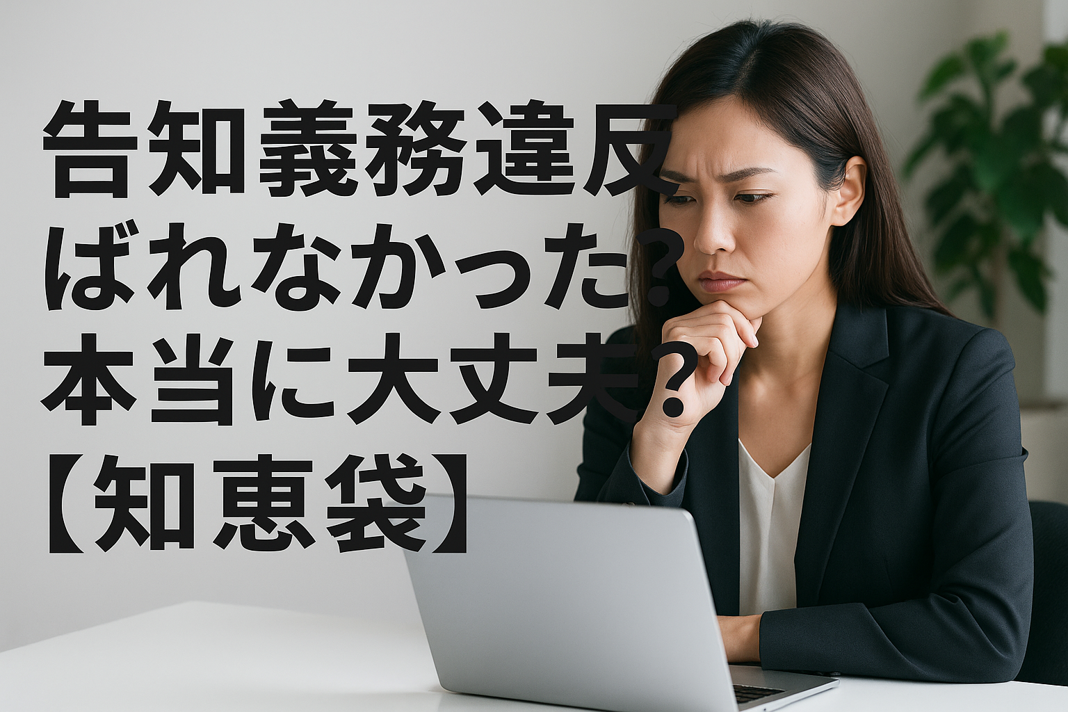 告知義務違反 ばれなかった？本当に大丈夫？【知恵袋】