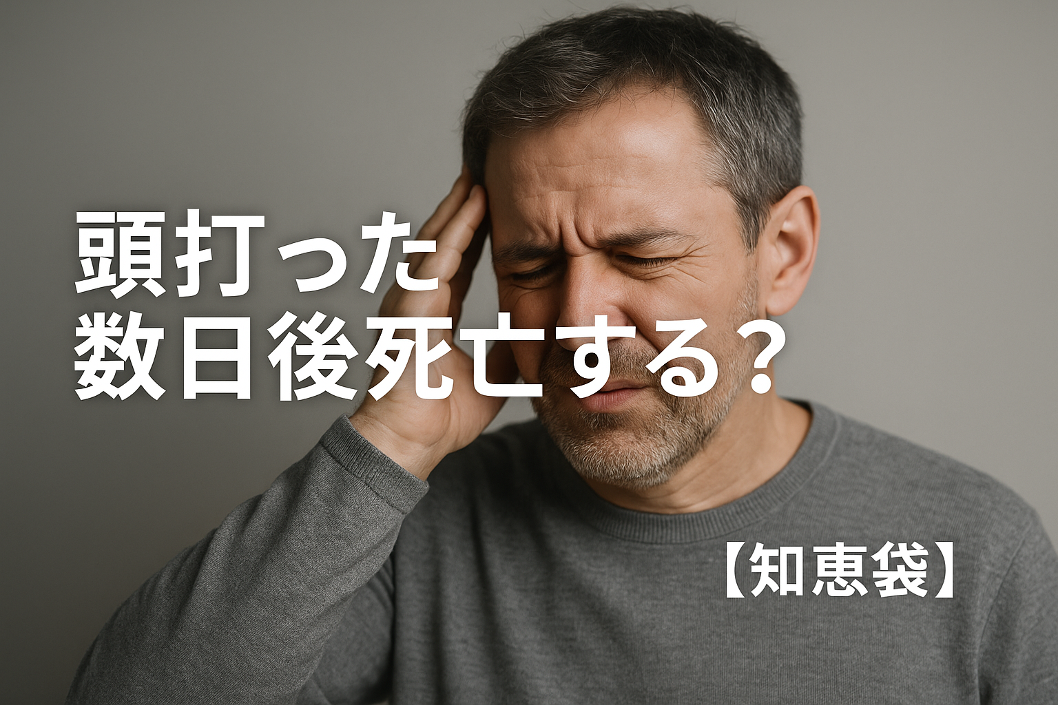 頭打った数日後死亡する？【知恵袋】
