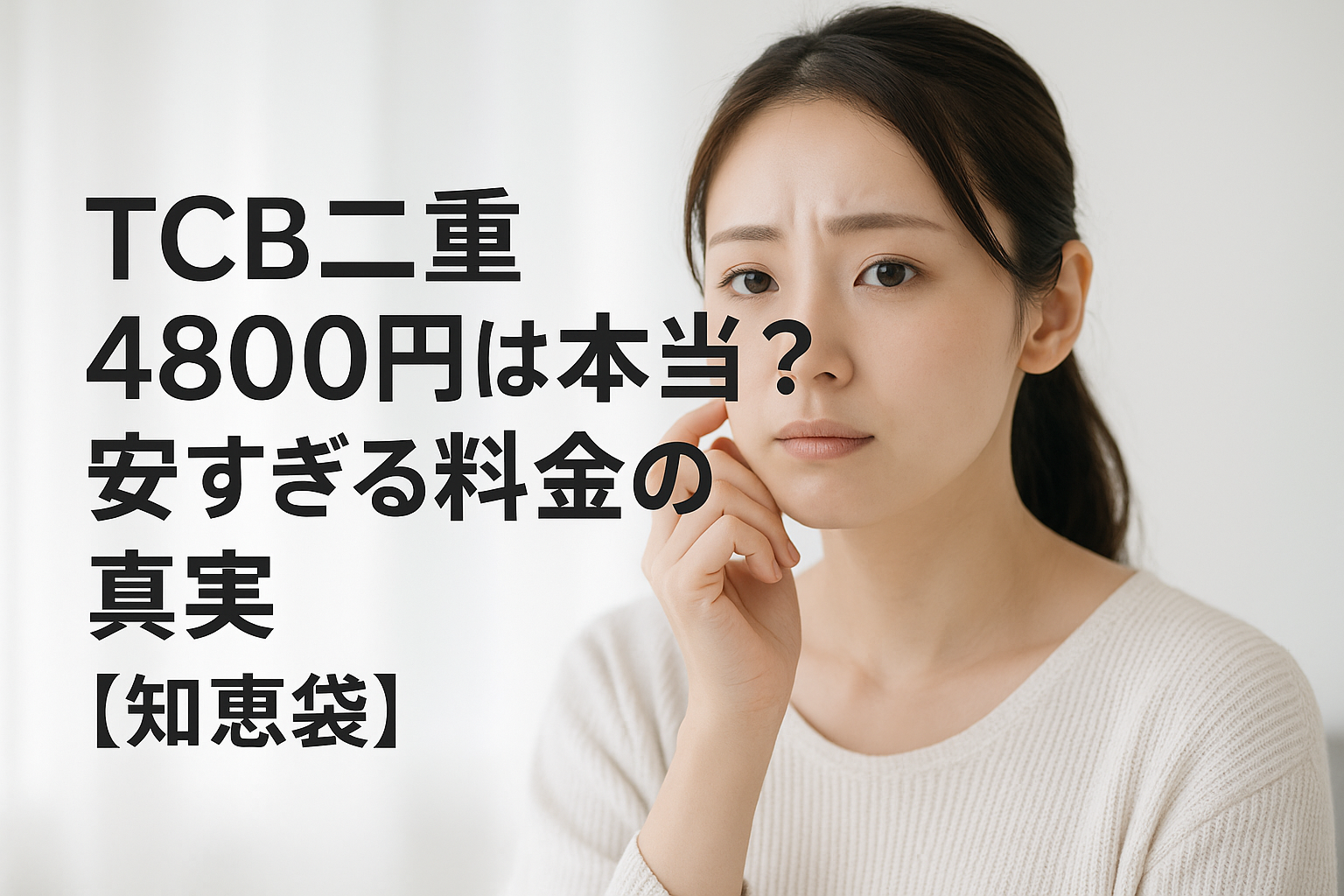 TCB二重4800円は本当？安すぎる料金の真実【知恵袋】