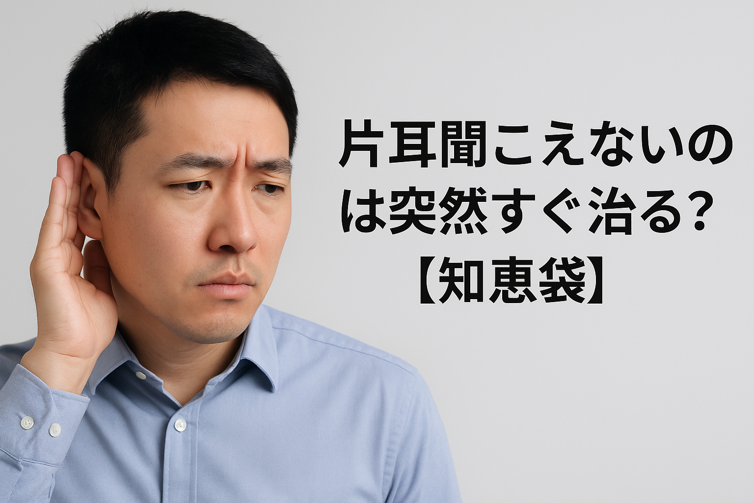 片耳聞こえないのは突然すぐ治る？【知恵袋】
