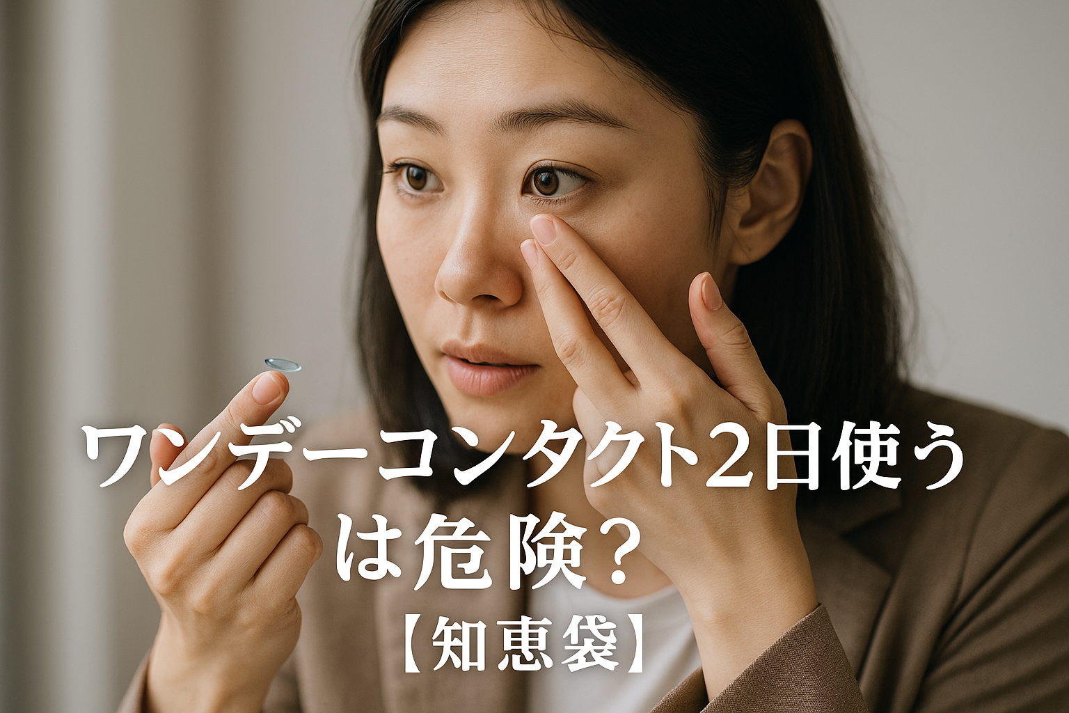 ワンデーコンタクト2日使うは危険？【知恵袋】