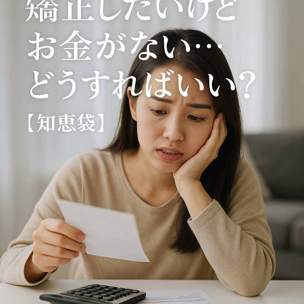 矯正したいけどお金がない…どうすればいい？【知恵袋】