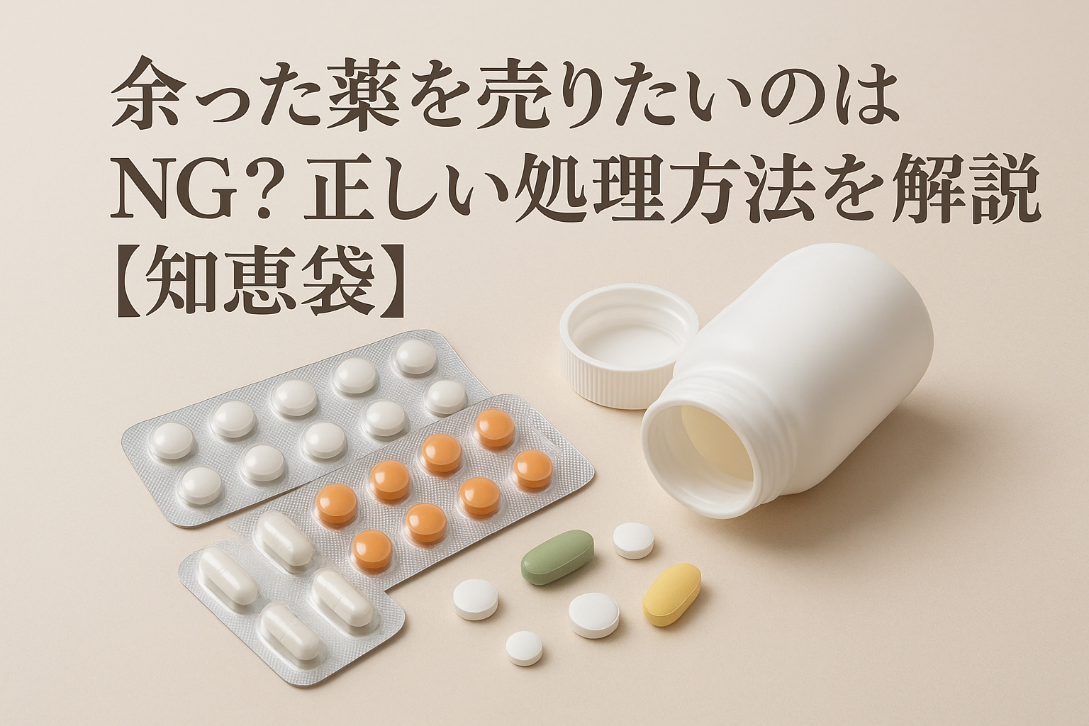 余った薬を売りたいのはNG？正しい処理方法を解説【知恵袋】