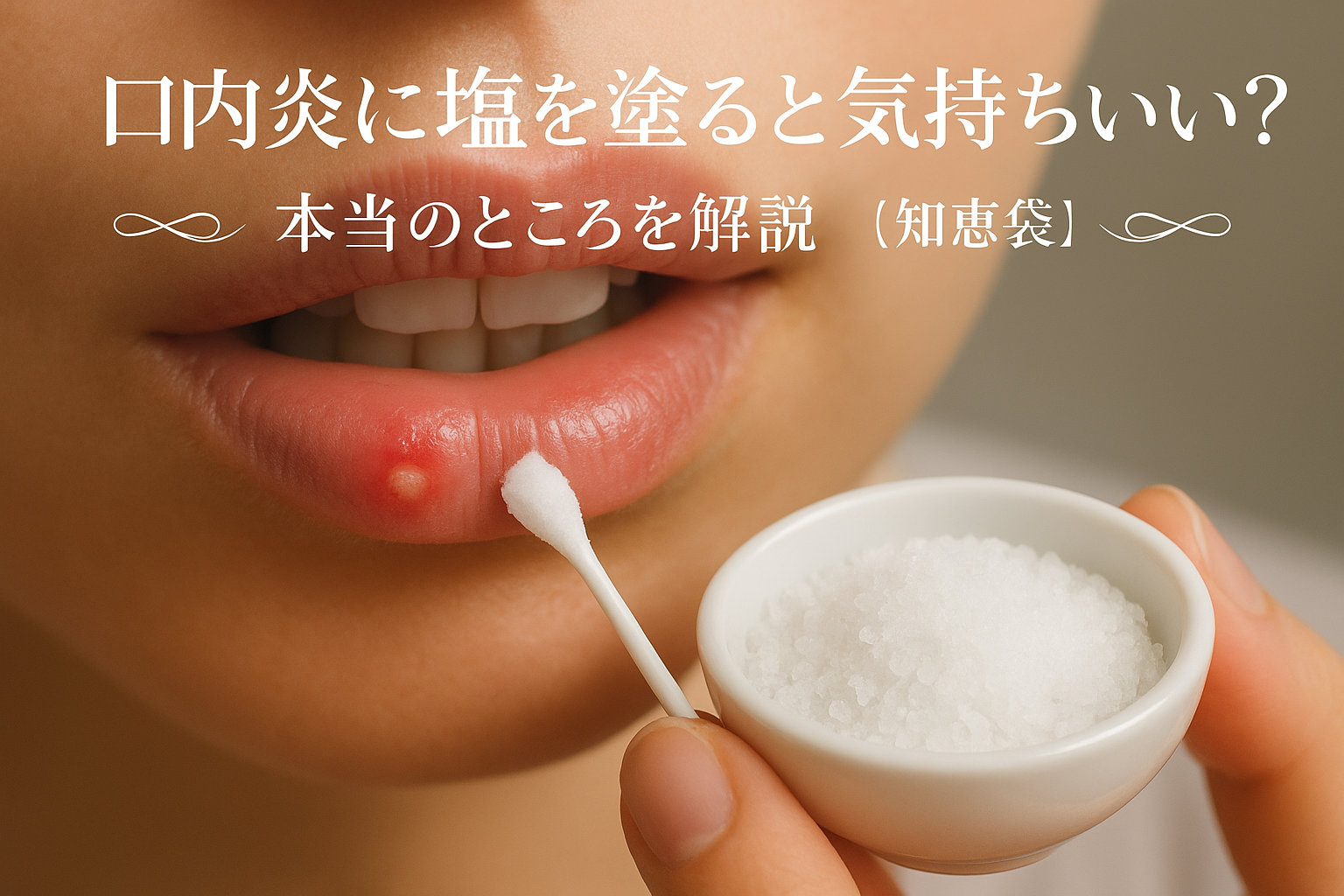口内炎に塩を塗ると気持ちいい？本当のところを解説【知恵袋】