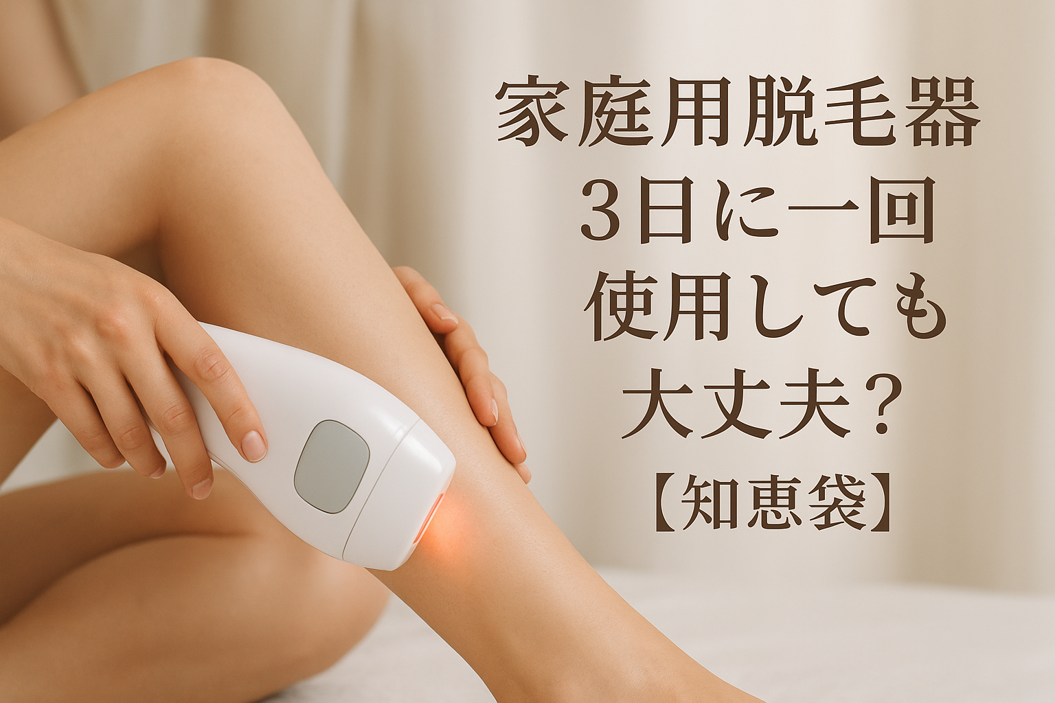 家庭用脱毛器を3日に一回使用しても大丈夫？【知恵袋】