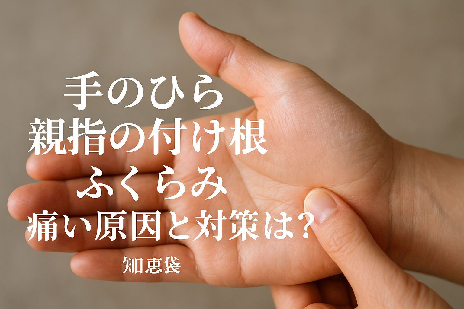 手のひら 親指の付け根 ふくらみ 痛い原因と対策は？【知恵袋】