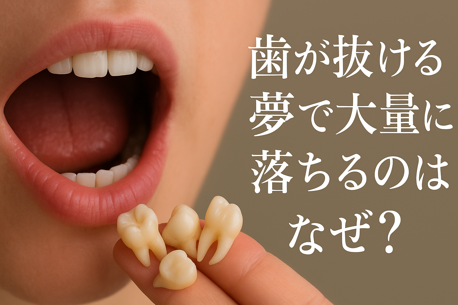 歯が抜ける夢で大量に落ちるのはなぜ？その意味と対処法【知恵袋】