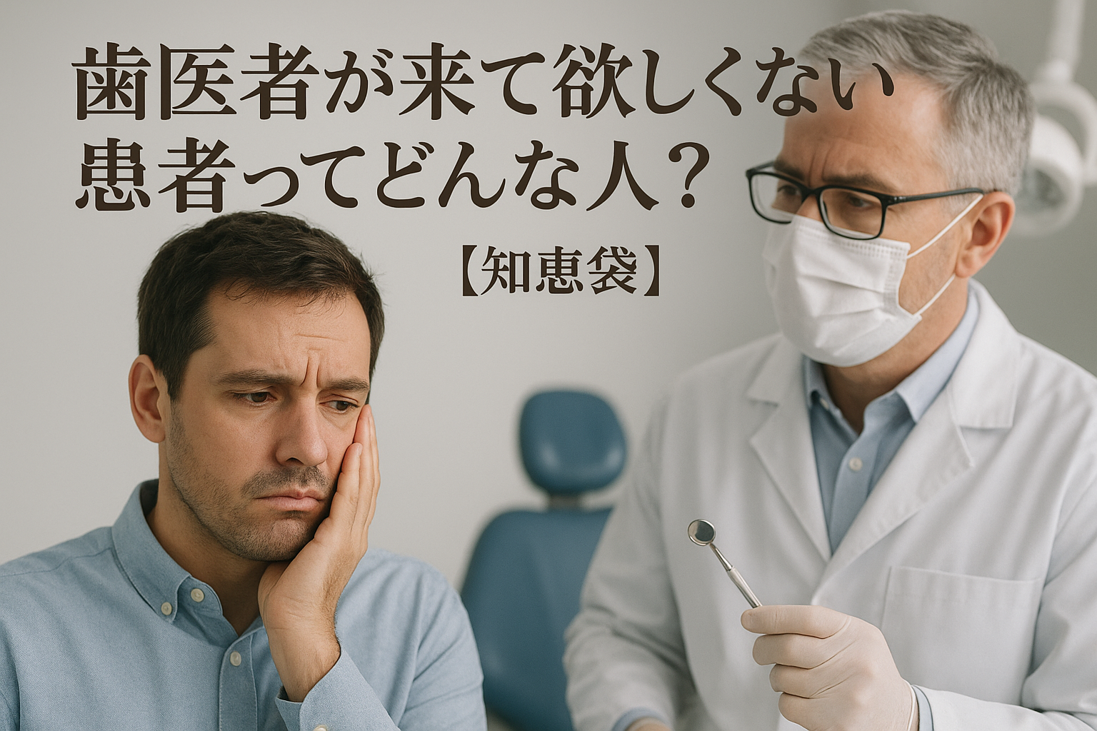 歯医者が来て欲しくない患者ってどんな人？【知恵袋】