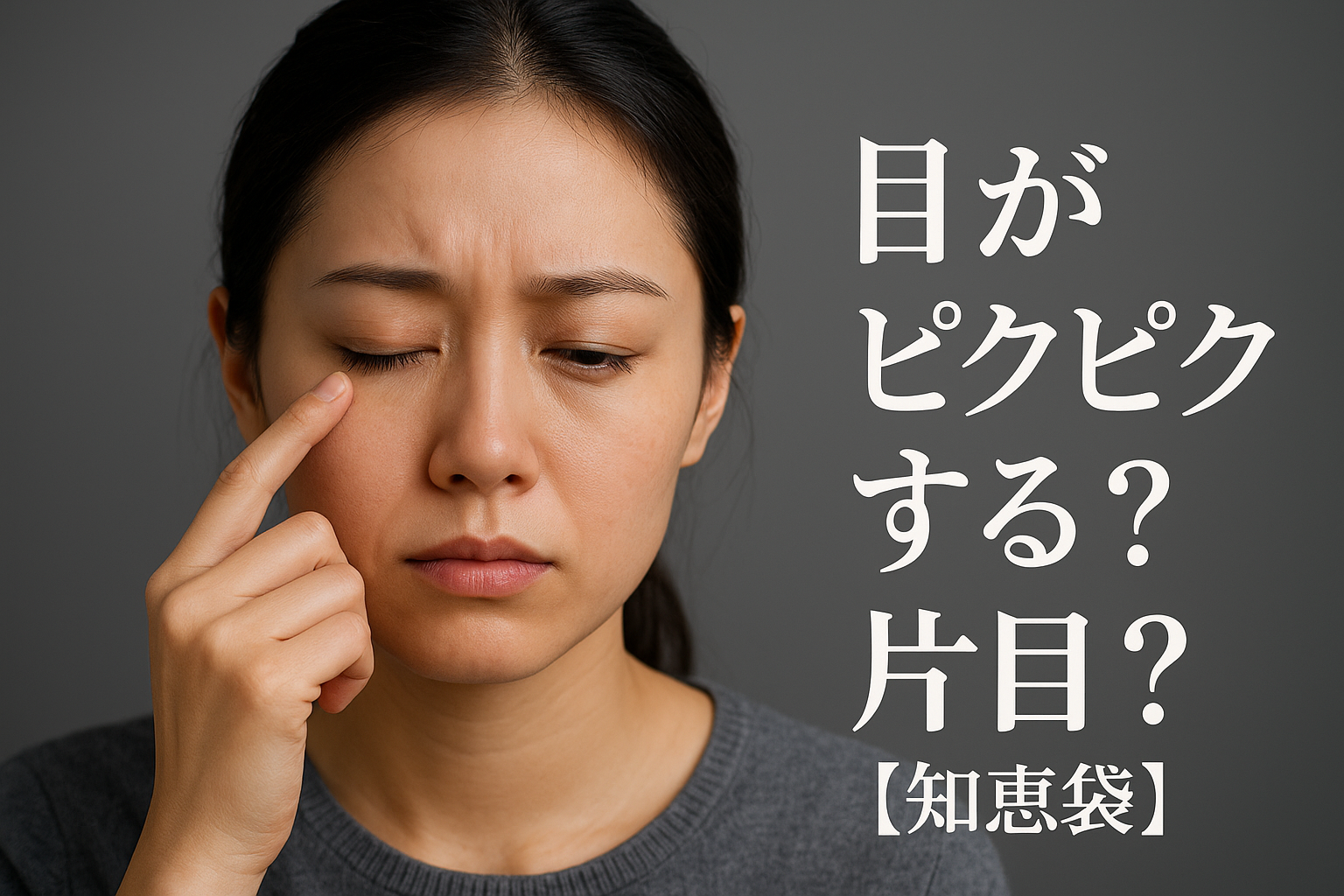 目がピクピクする 片目？【知恵袋】