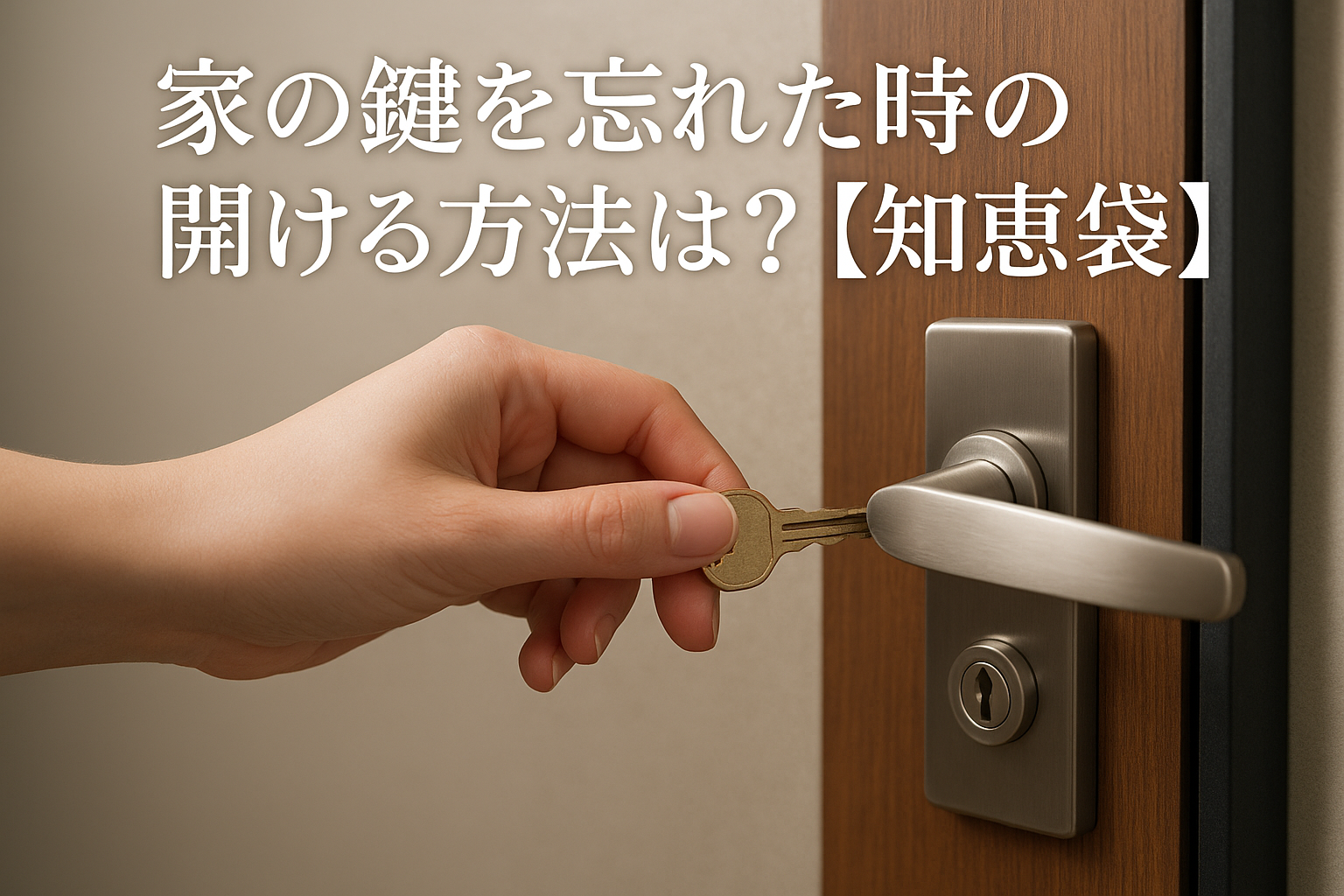 家の鍵を忘れた時の開ける方法は？【知恵袋】