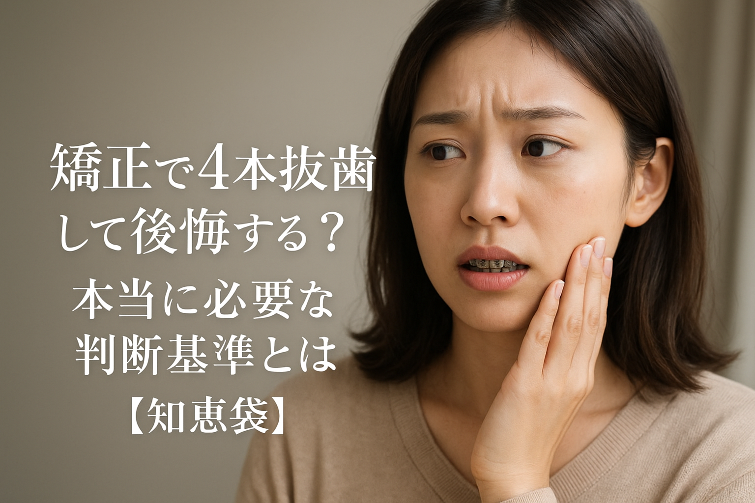 矯正で4本抜歯して後悔する？本当に必要な判断基準とは【知恵袋】
