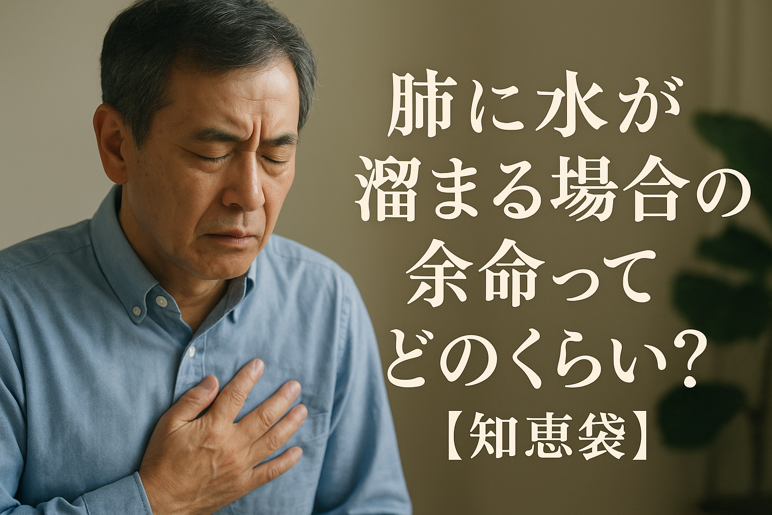 肺に水が溜まる場合の余命ってどのくらい？【知恵袋】