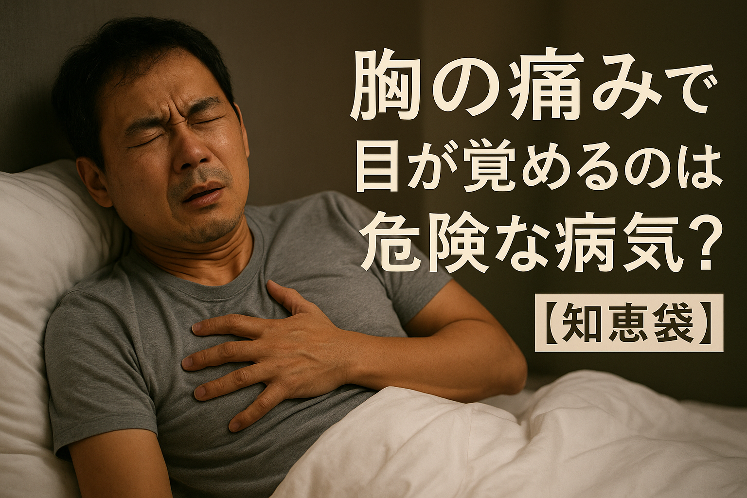 胸の痛みで目が覚めるのは危険な病気？【知恵袋】