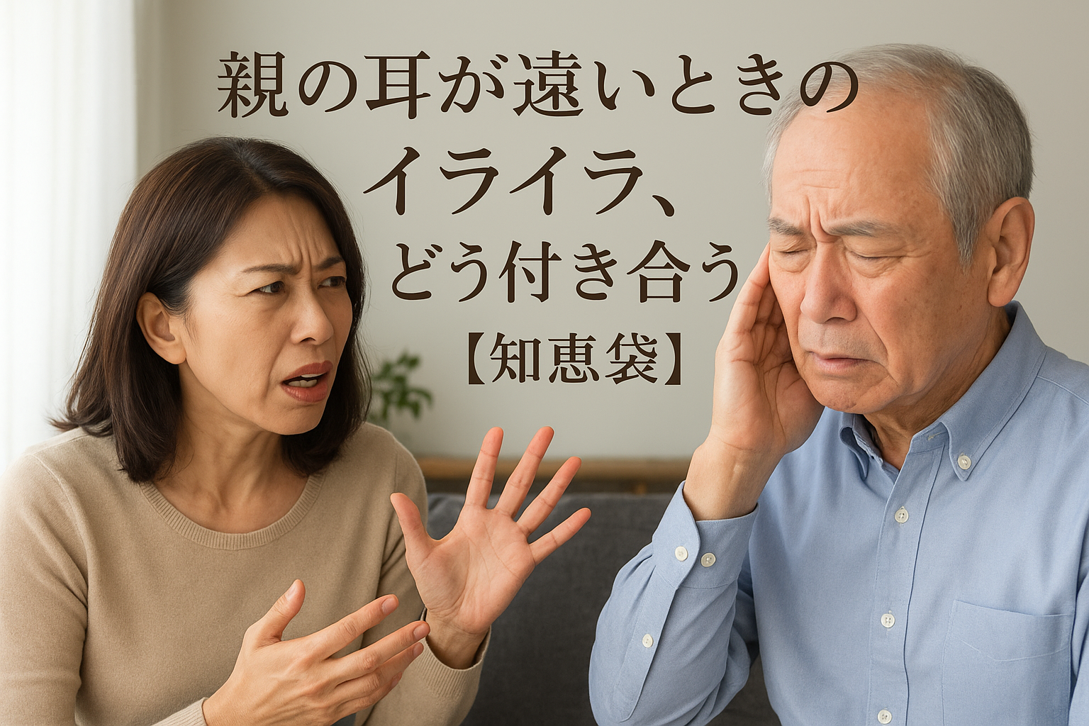 親の耳が遠いときのイライラ、どう付き合う？【知恵袋】