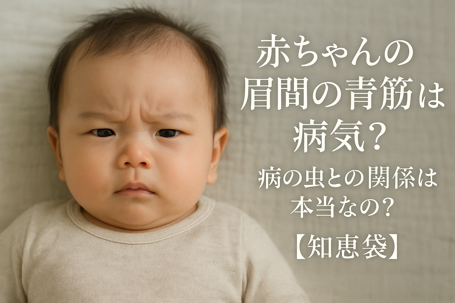 赤ちゃんの眉間の青筋は病気？疳の虫との関係は本当なの？【知恵袋】