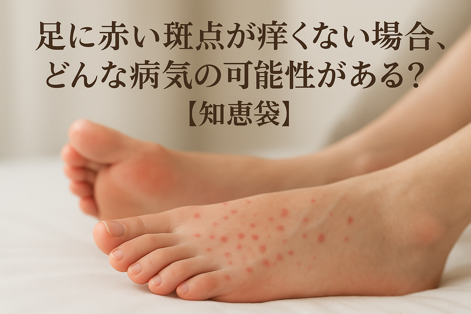 足に赤い斑点が痒くない場合、どんな病気の可能性がある？【知恵袋】