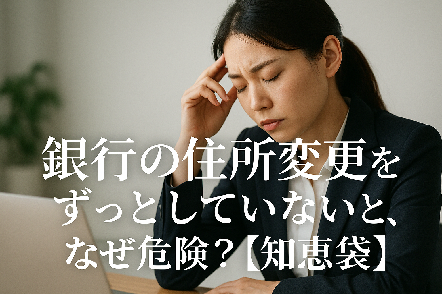 銀行の住所変更をずっとしていないと、なぜ危険？【知恵袋】
