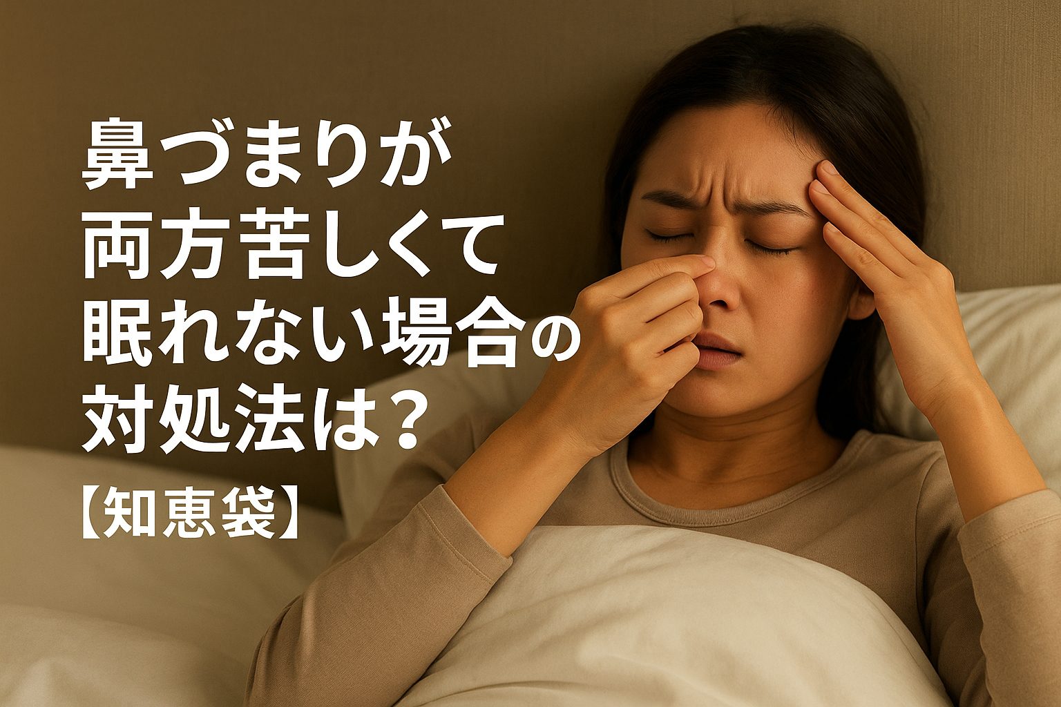 鼻づまりが両方苦しくて眠れない場合の対処法は？【知恵袋】