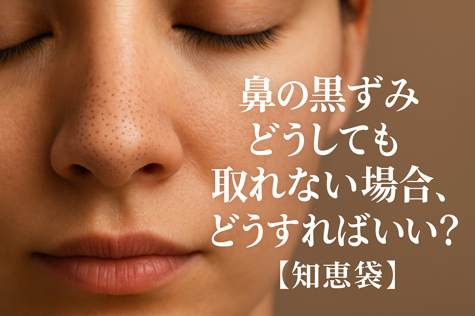 鼻の黒ずみどうしても取れない場合、どうすればいい？【知恵袋】
