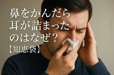 鼻をかんだら耳が詰まったのはなぜ？【知恵袋】