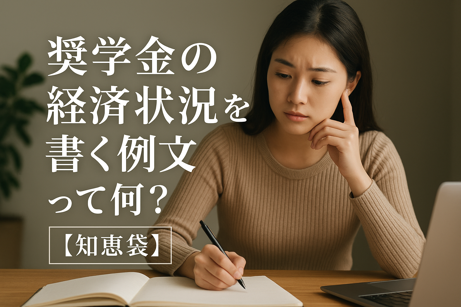 奨学金の経済状況を書く例文って何？【知恵袋】