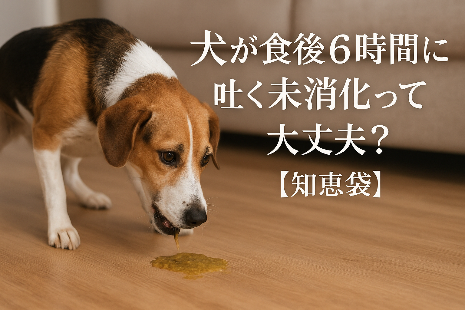 犬が食後6時間に吐く未消化って大丈夫？【知恵袋】