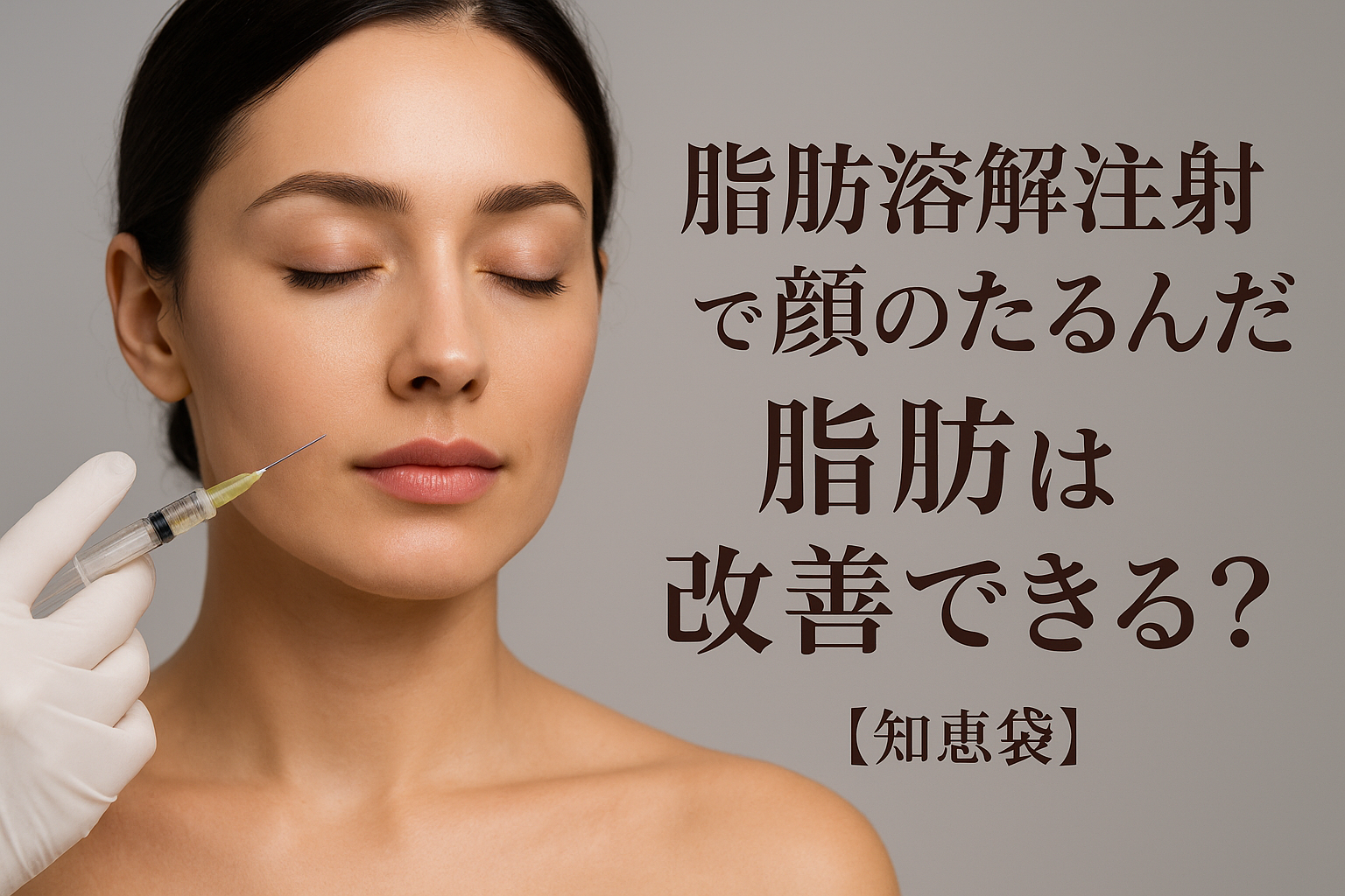 脂肪溶解注射で顔のたるんだ脂肪は改善できる？【知恵袋】