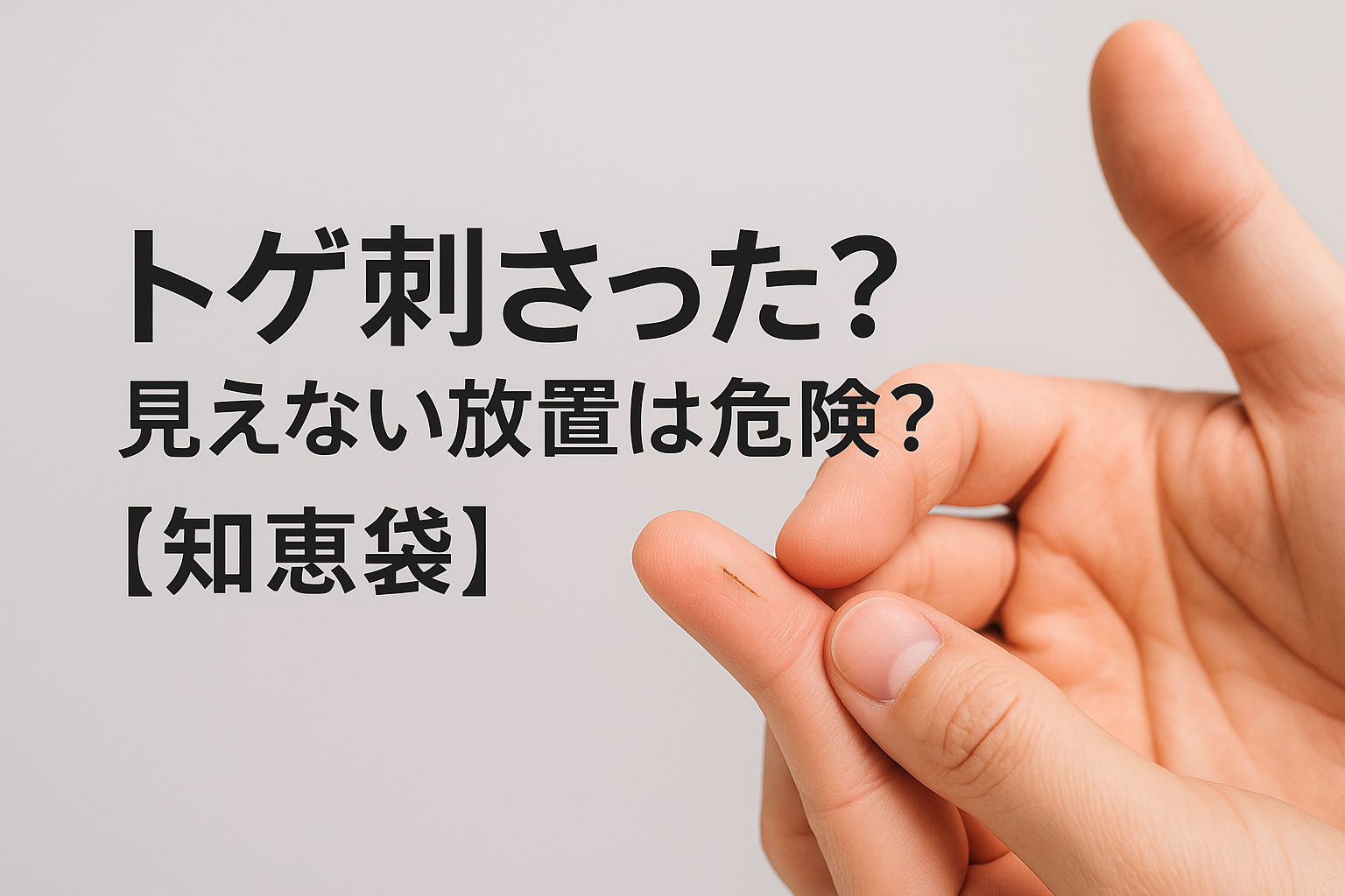 トゲ刺さった?見えない放置は危険?【知恵袋】