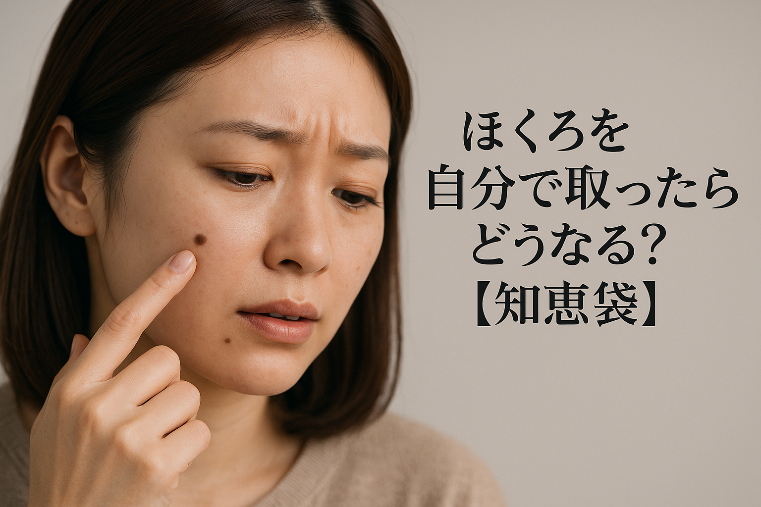 ほくろを自分で取ったらどうなる？【知恵袋】