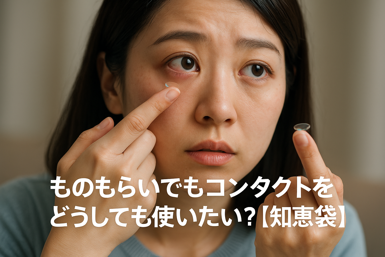 ものもらいでもコンタクトをどうしても使いたい？【知恵袋】