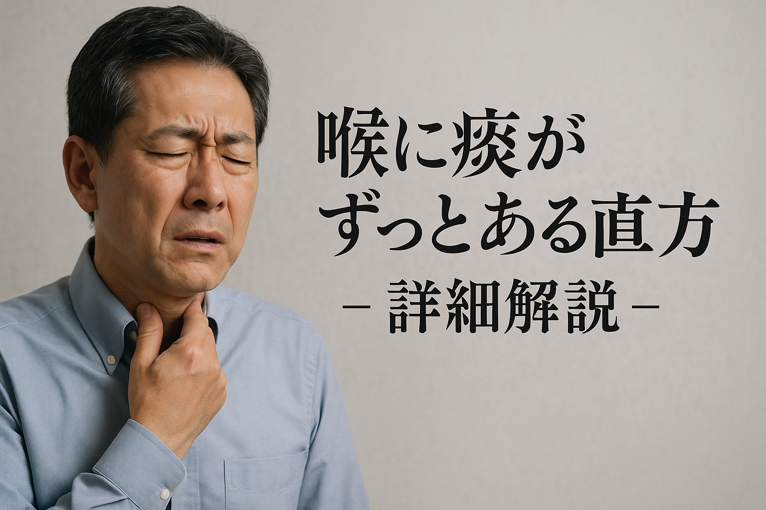 喉に痰がずっとあるけど、直し方は？【知恵袋】