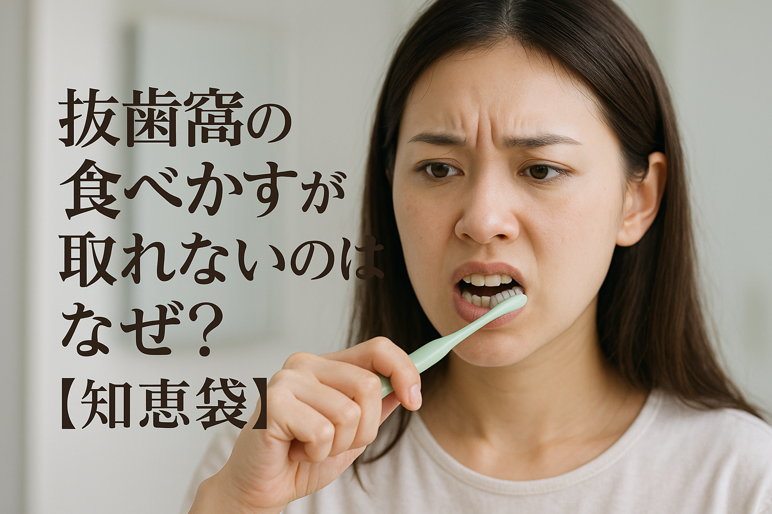 抜歯窩の食べかすが取れないのはなぜ?【知恵袋】