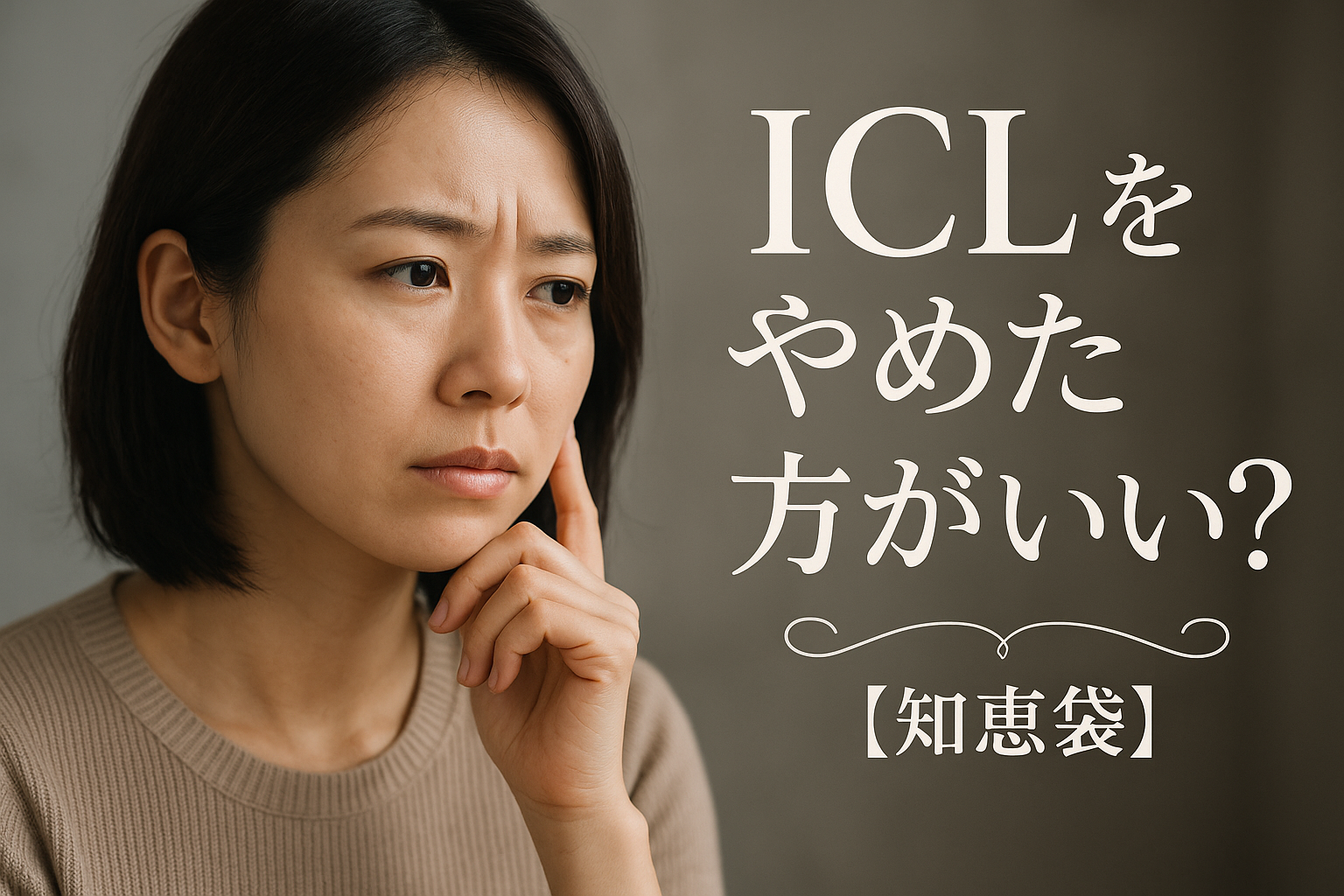 ICLをやめた方がいい？【知恵袋】