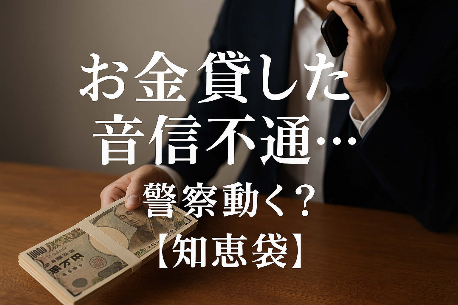 お金貸した音信不通…警察動く？【知恵袋】
