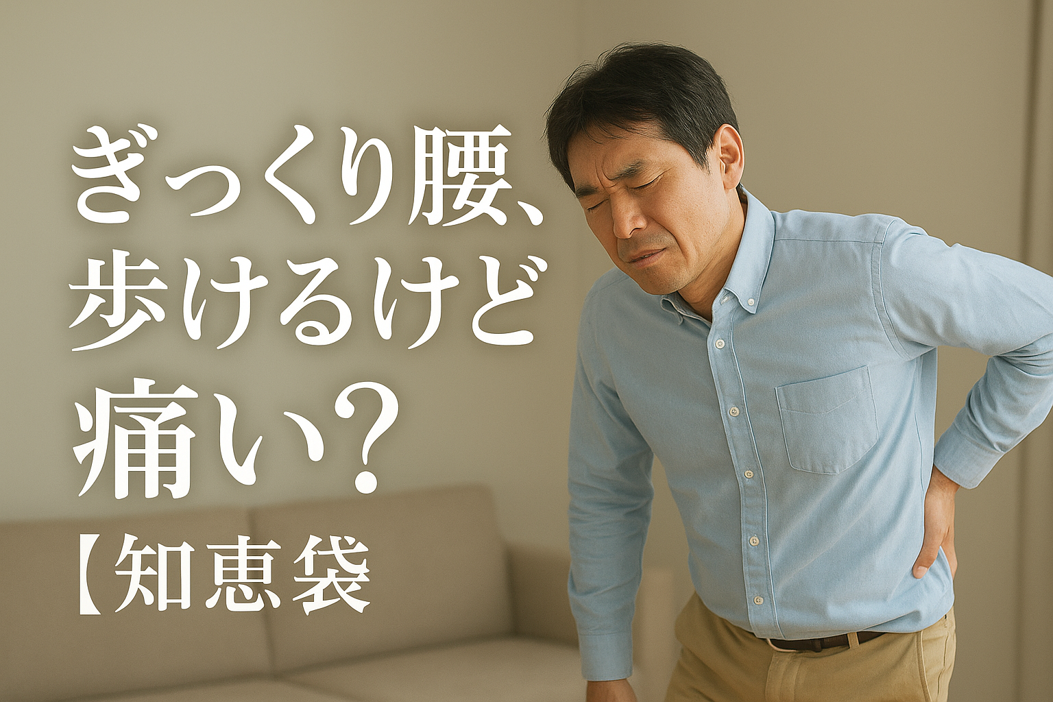 ぎっくり腰、歩けるけど痛い？【知恵袋】