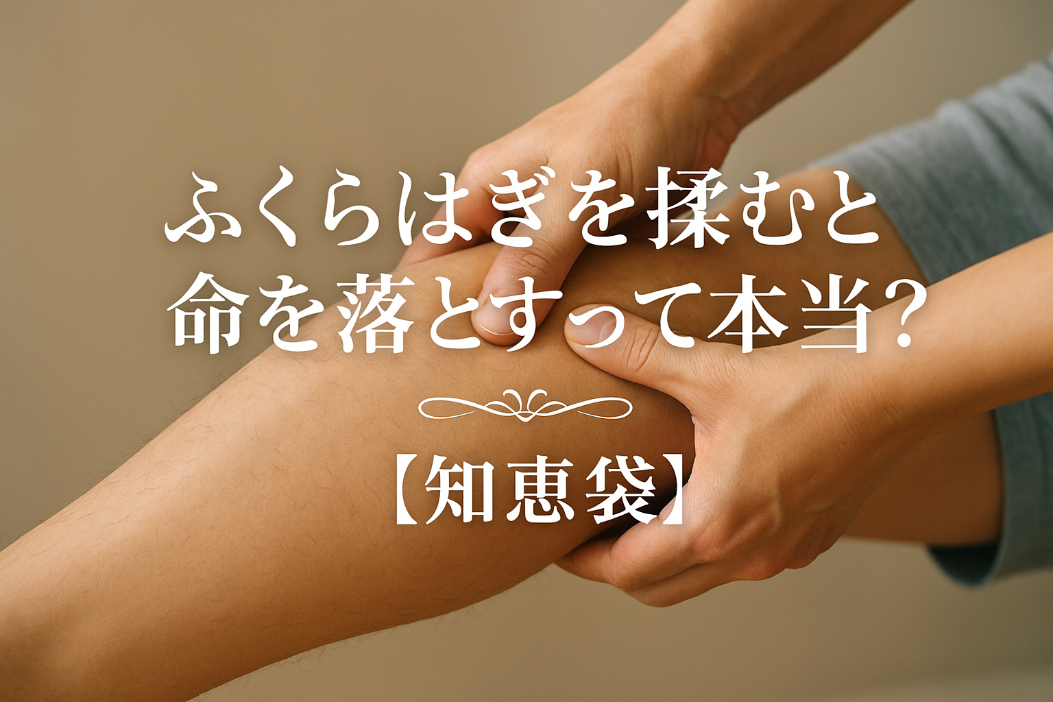 ふくらはぎを揉むと命を落とすって本当？【知恵袋】