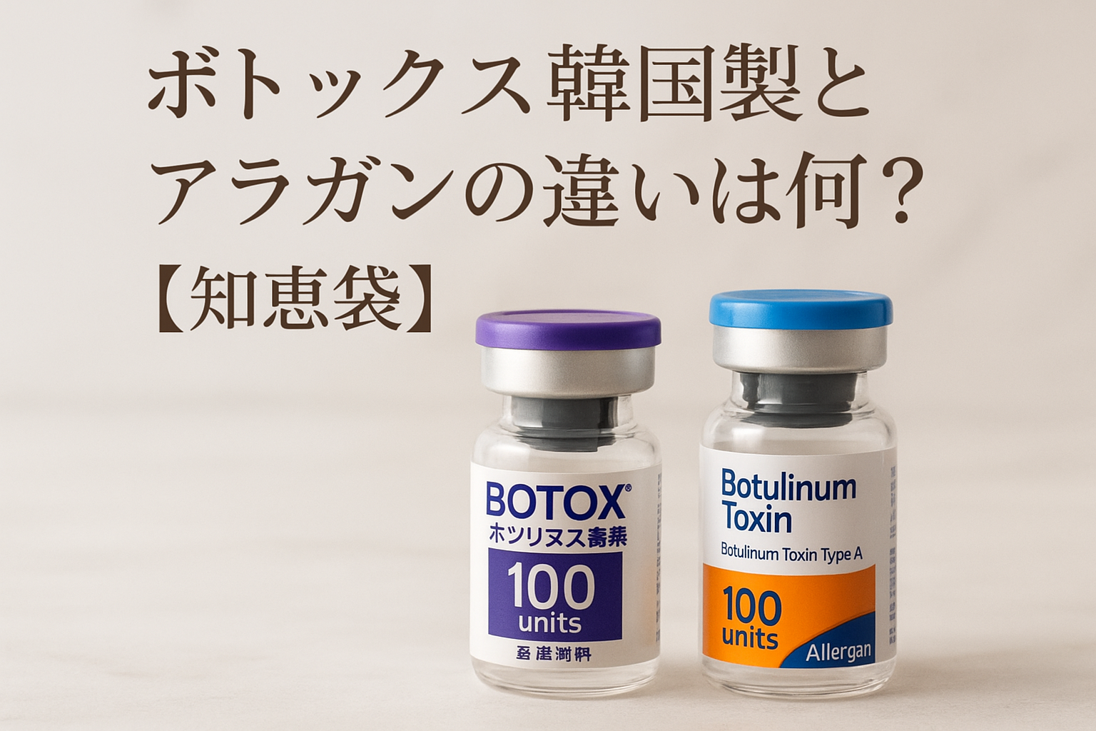 ボトックス韓国製とアラガンの違いは何？【知恵袋】