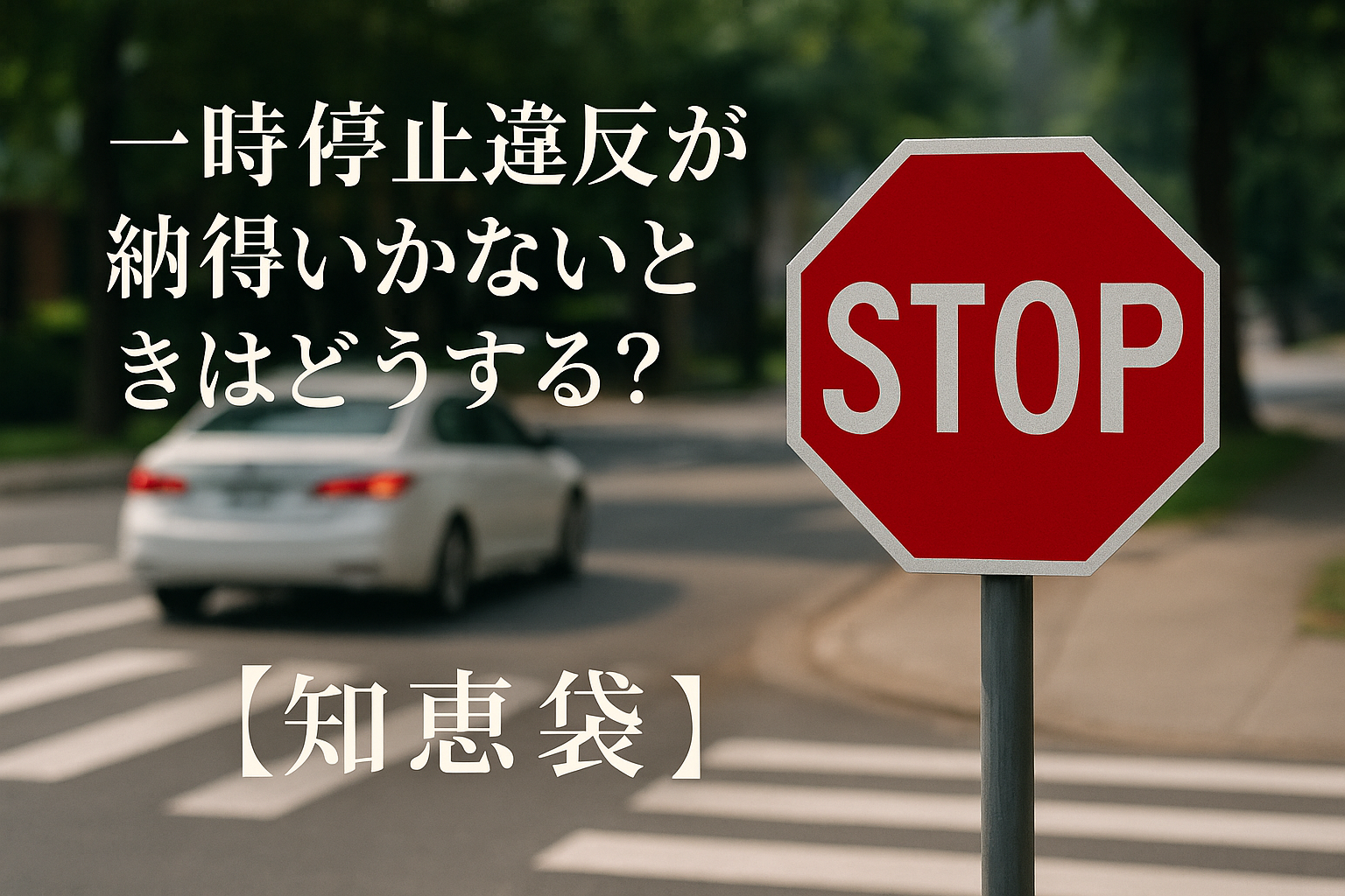 一時停止違反が納得いかないときはどうする？【知恵袋】
