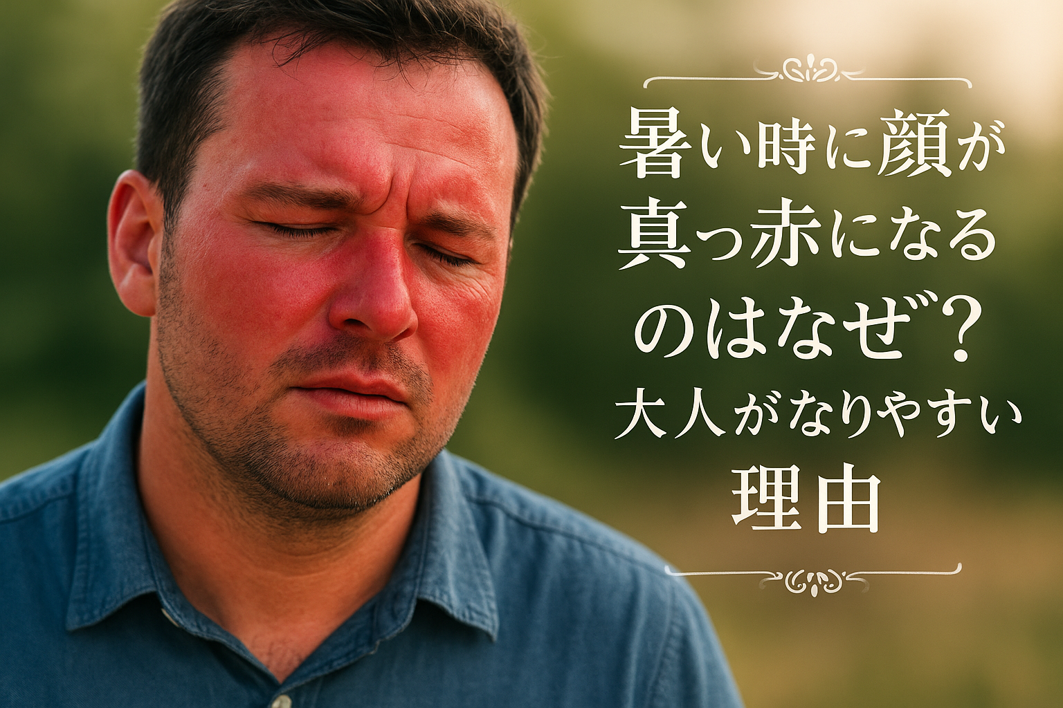 暑い時に顔が真っ赤になるのはなぜ？大人がなりやすい理由【知恵袋】