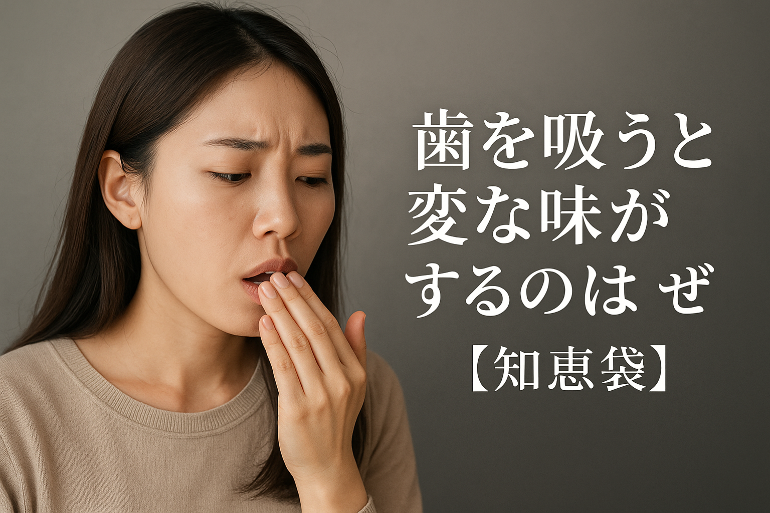歯を吸うと変な味がするのはなぜ？【知恵袋】