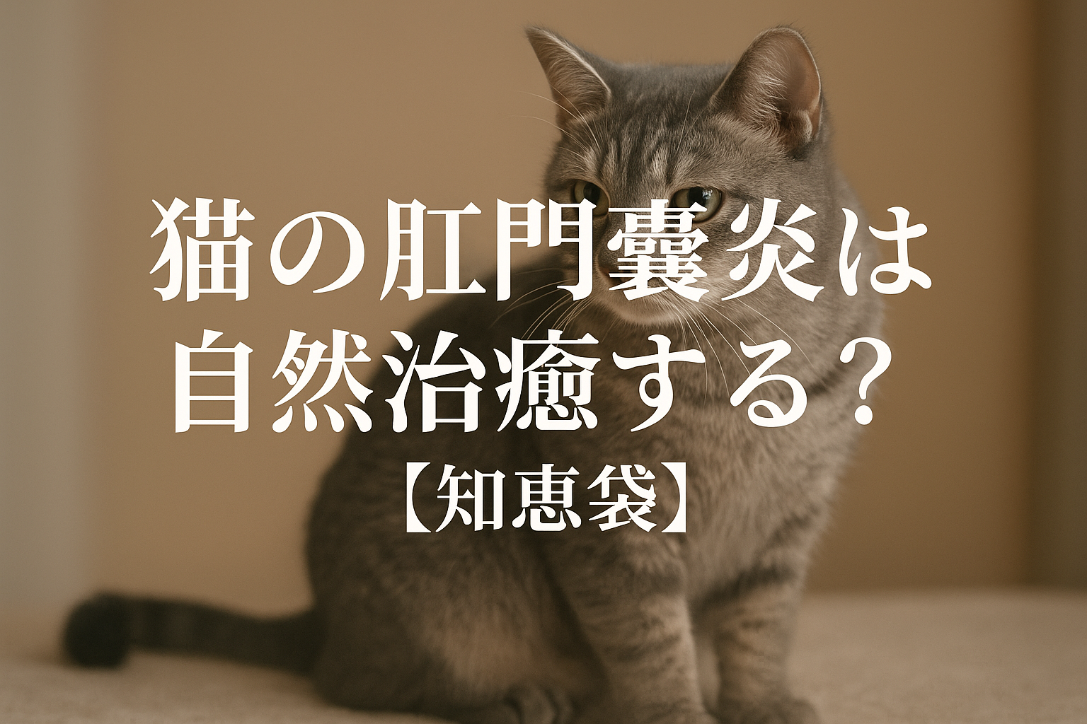 猫の肛門嚢炎は自然治癒する？【知恵袋】