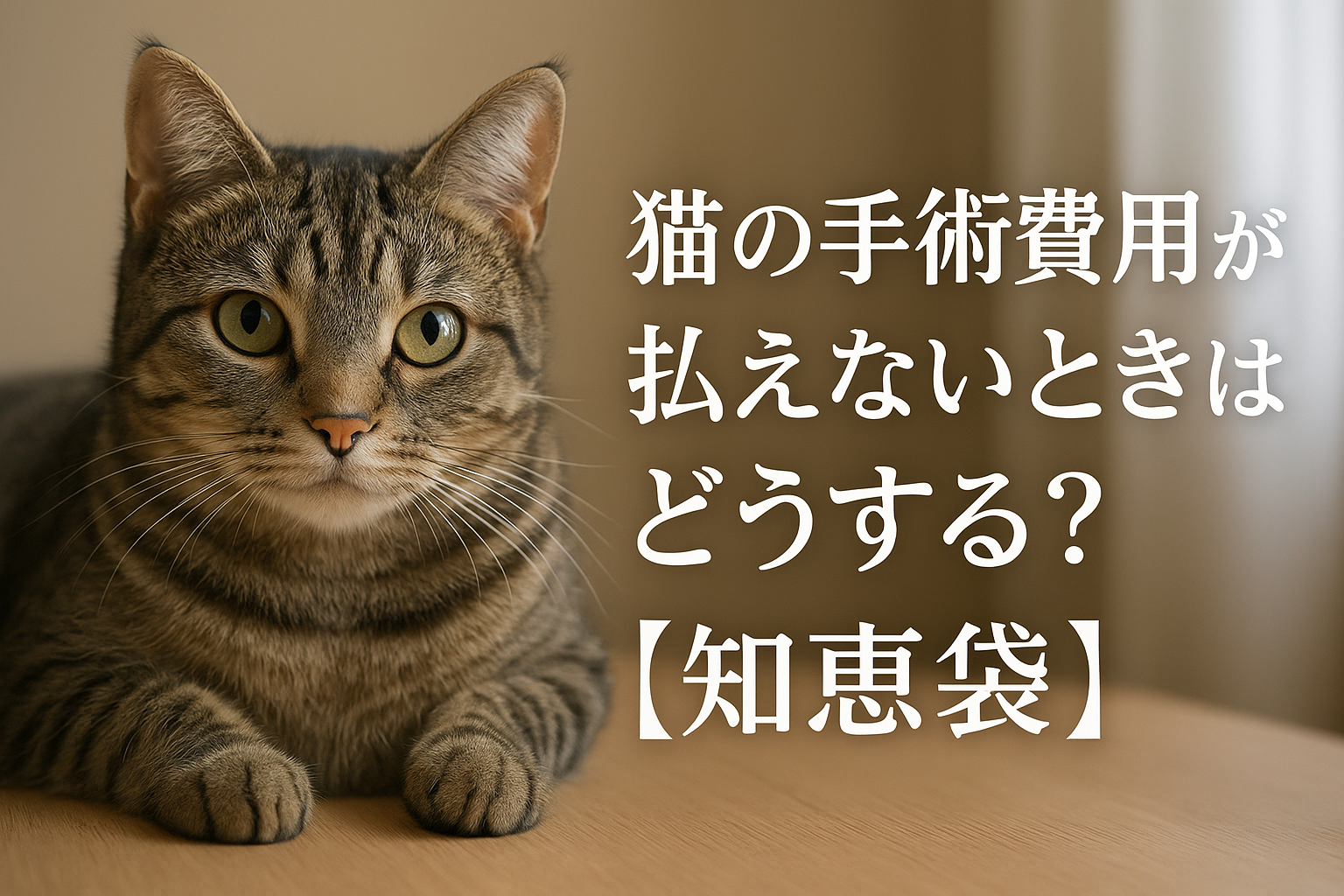猫の手術費用が払えないときはどうする?【知恵袋】