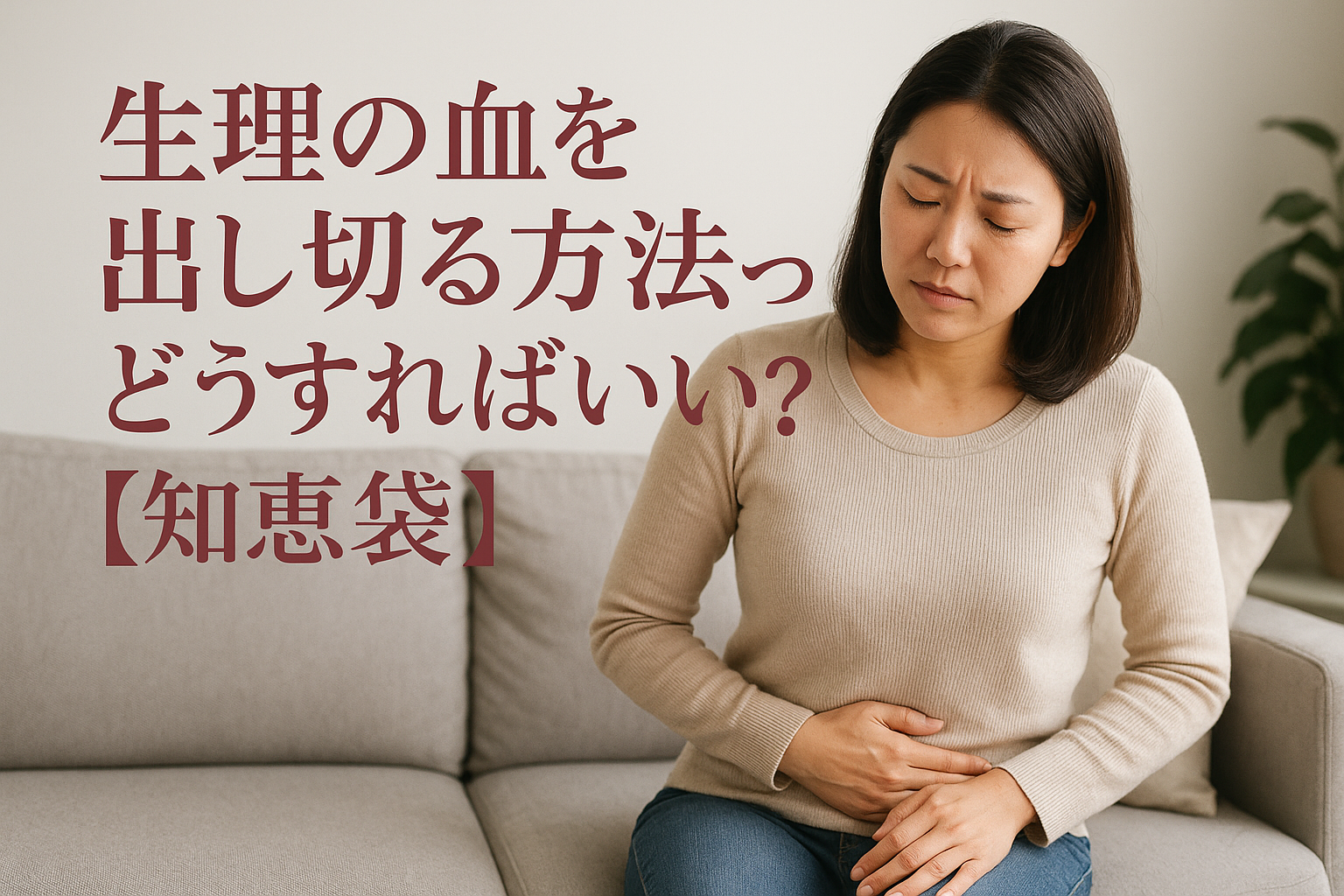 生理の血を出し切る方法ってどうすればいい?【知恵袋】