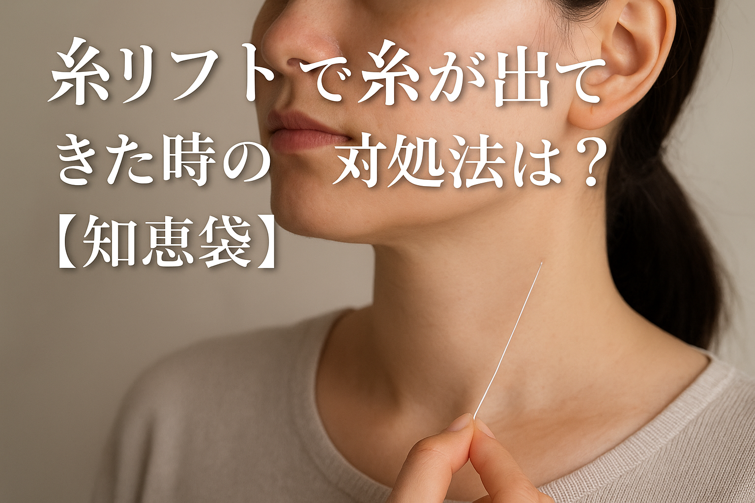 糸リフトで糸が出てきた時の対処法は？【知恵袋】