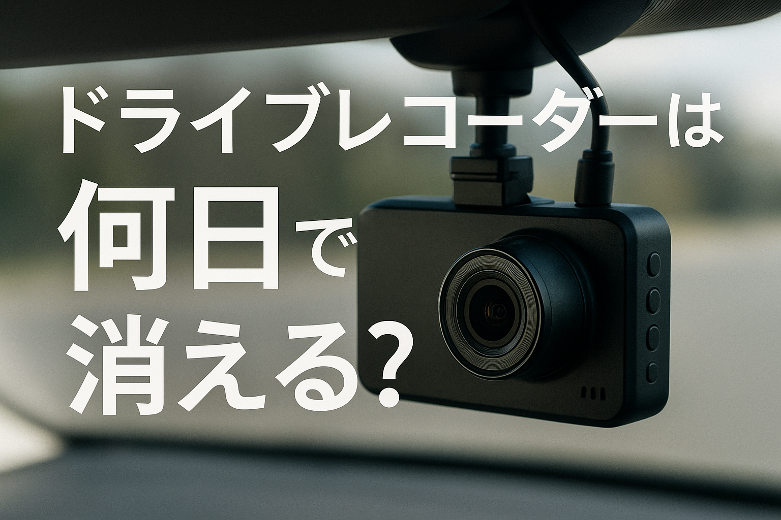 ドライブレコーダーは何日で消える?