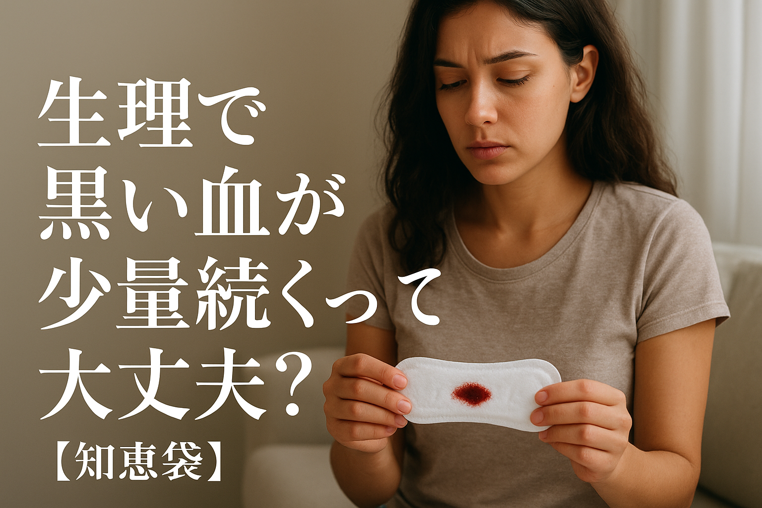 生理で黒い血が少量続くって大丈夫？【知恵袋】