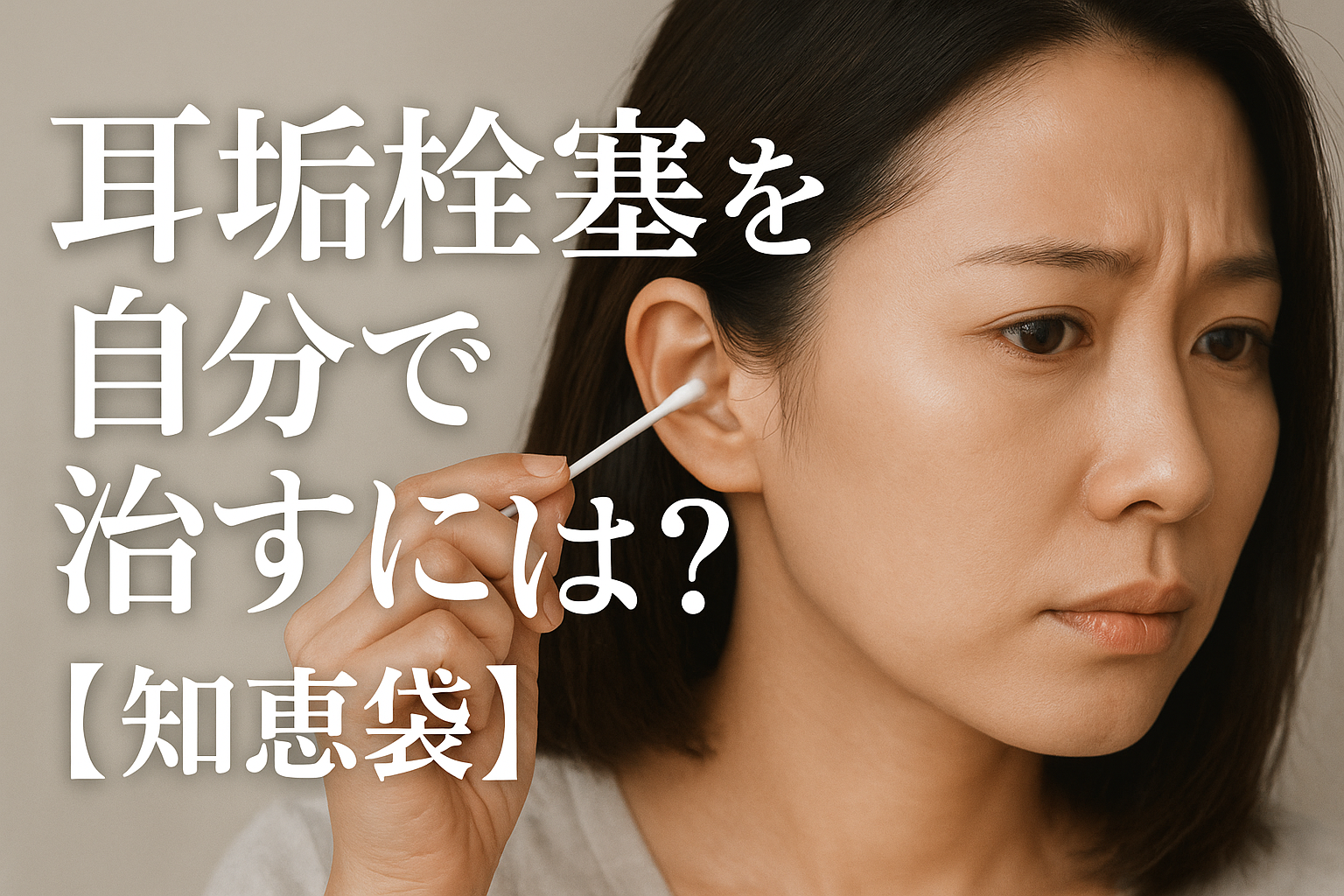 耳垢栓塞を自分で治すには？【知恵袋】