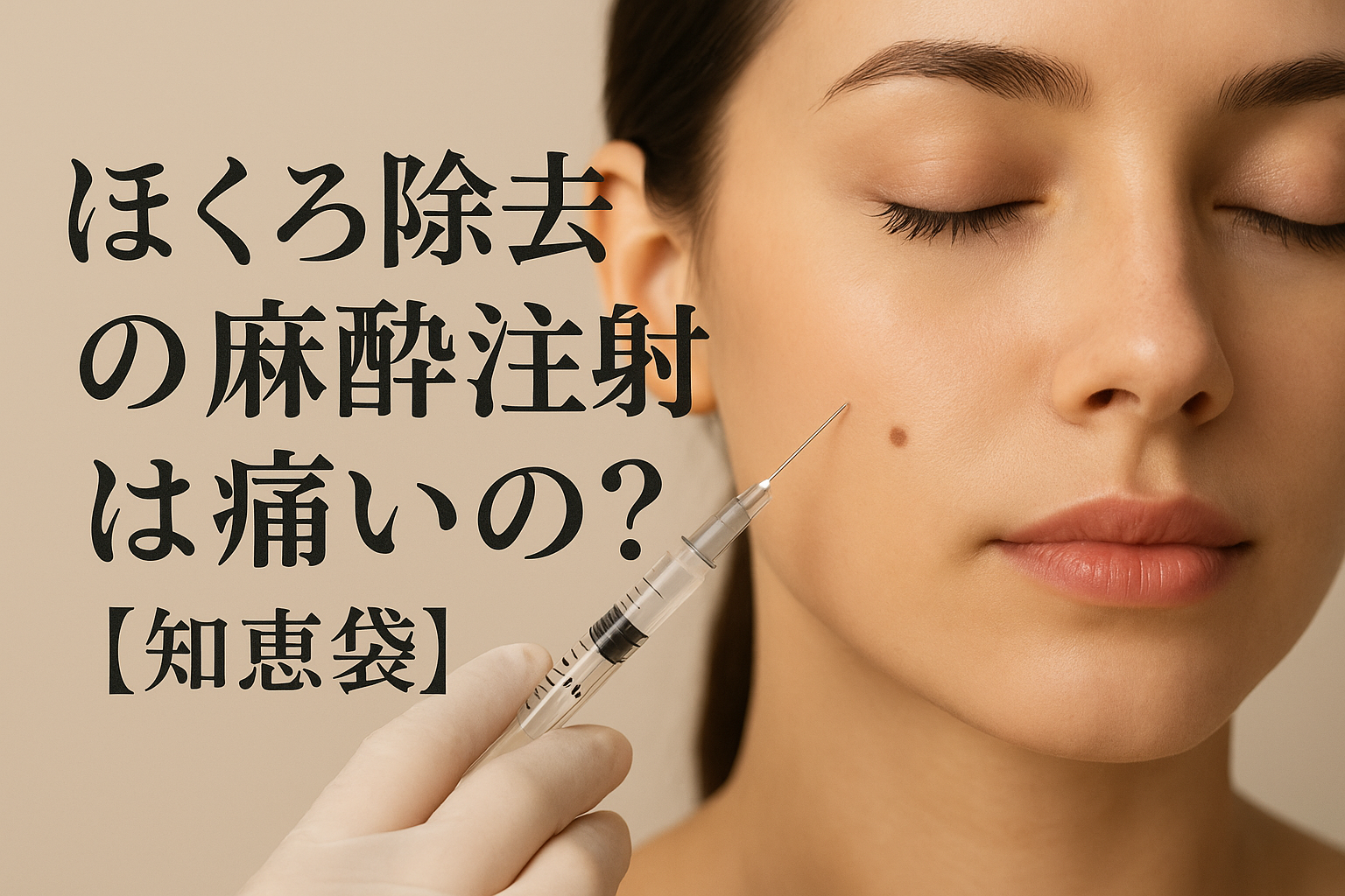 ほくろ除去の麻酔注射は痛いの?【知恵袋】