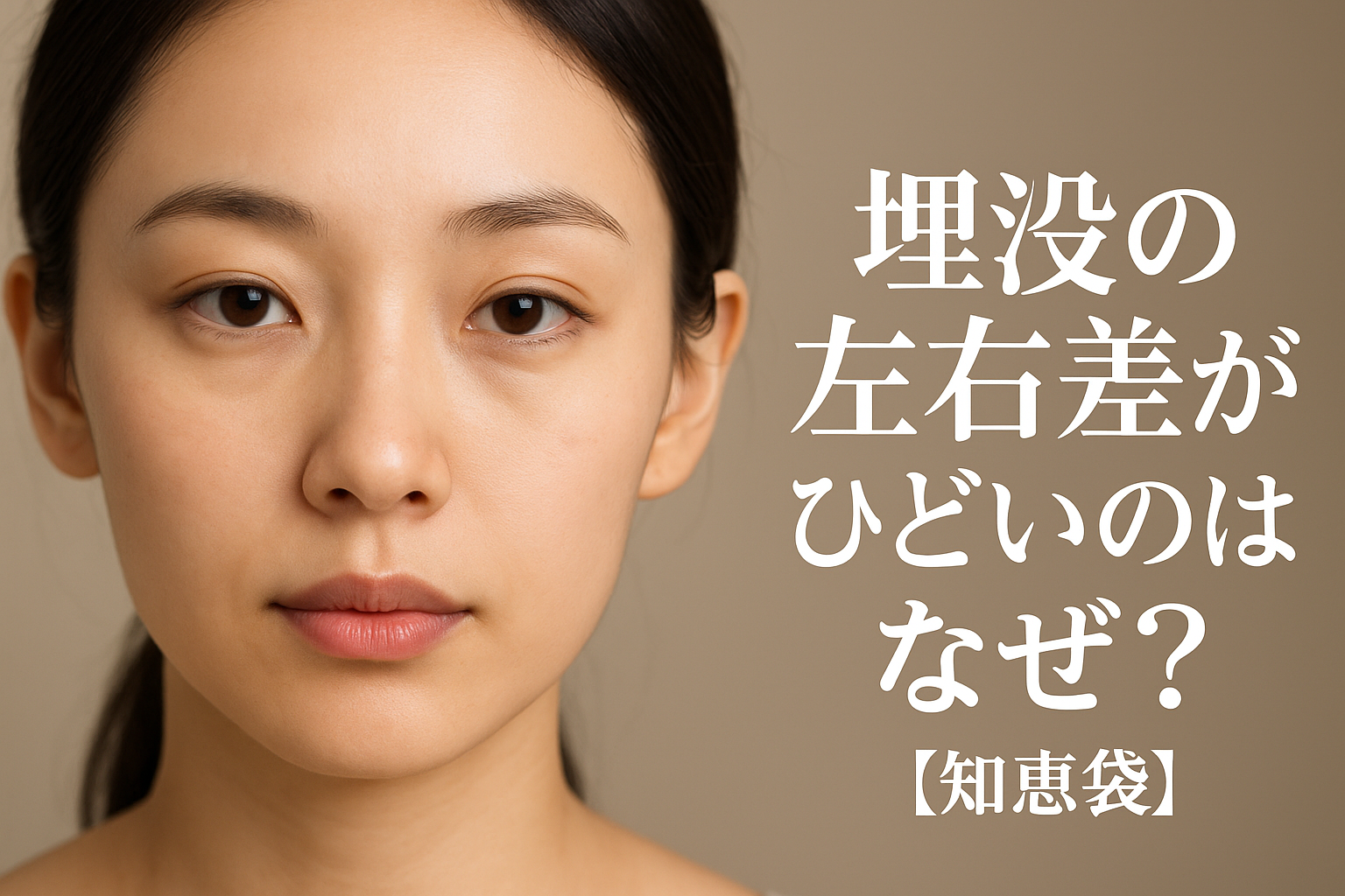 埋没の左右差がひどいのはなぜ？【知恵袋】