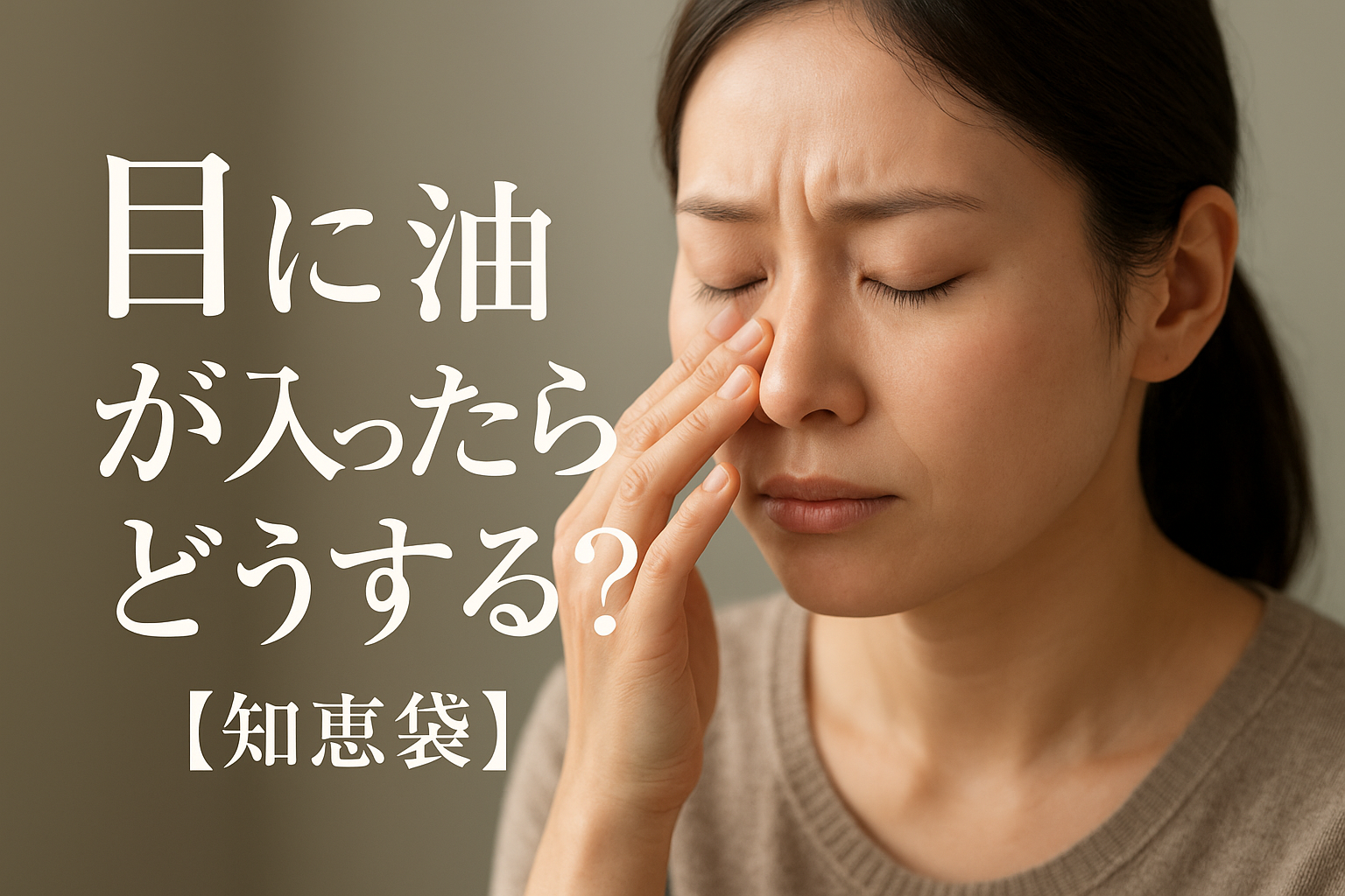 目に油が入ったらどうする?【知恵袋】